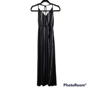 Maxi Dress t-back strappy size small Black and white